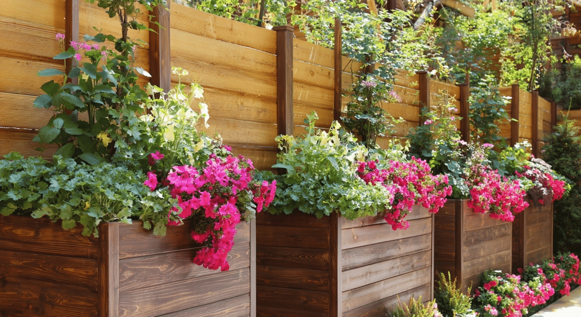 raised planter fence wall