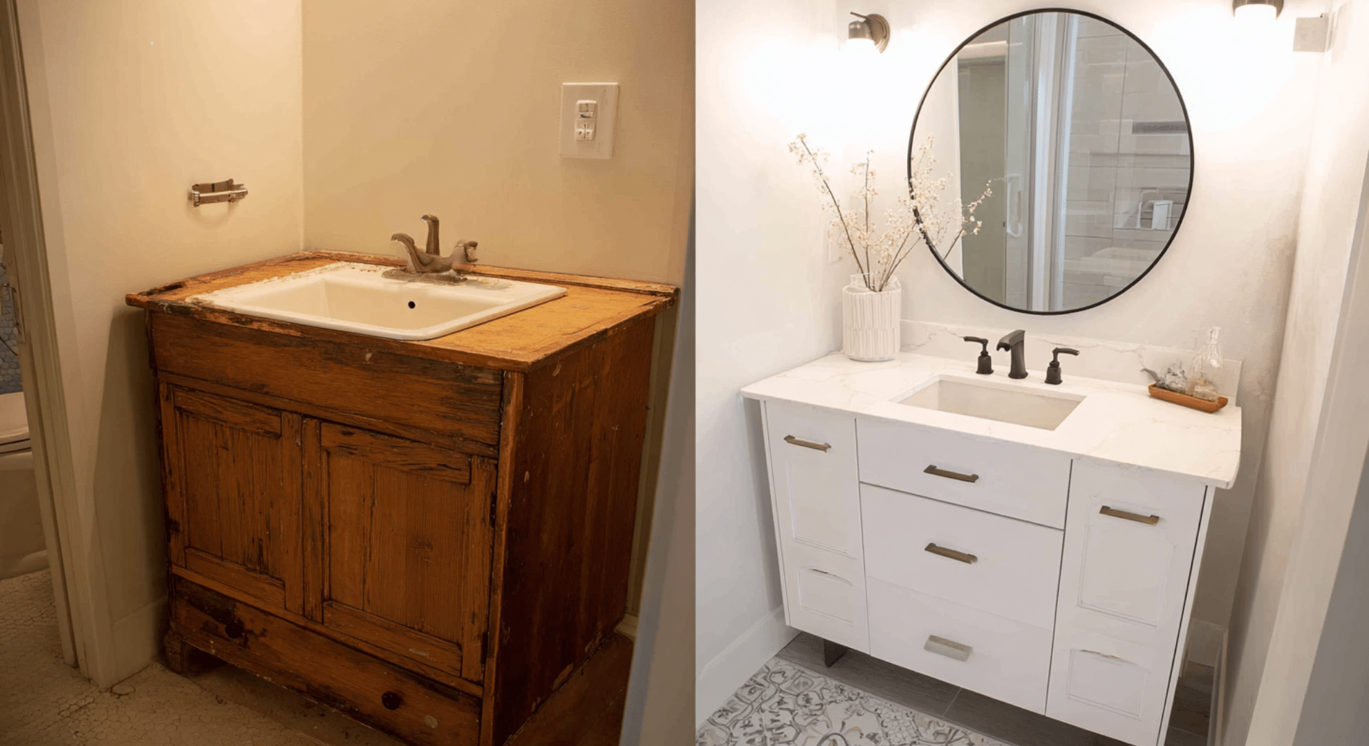 replace your old vanity with a new look