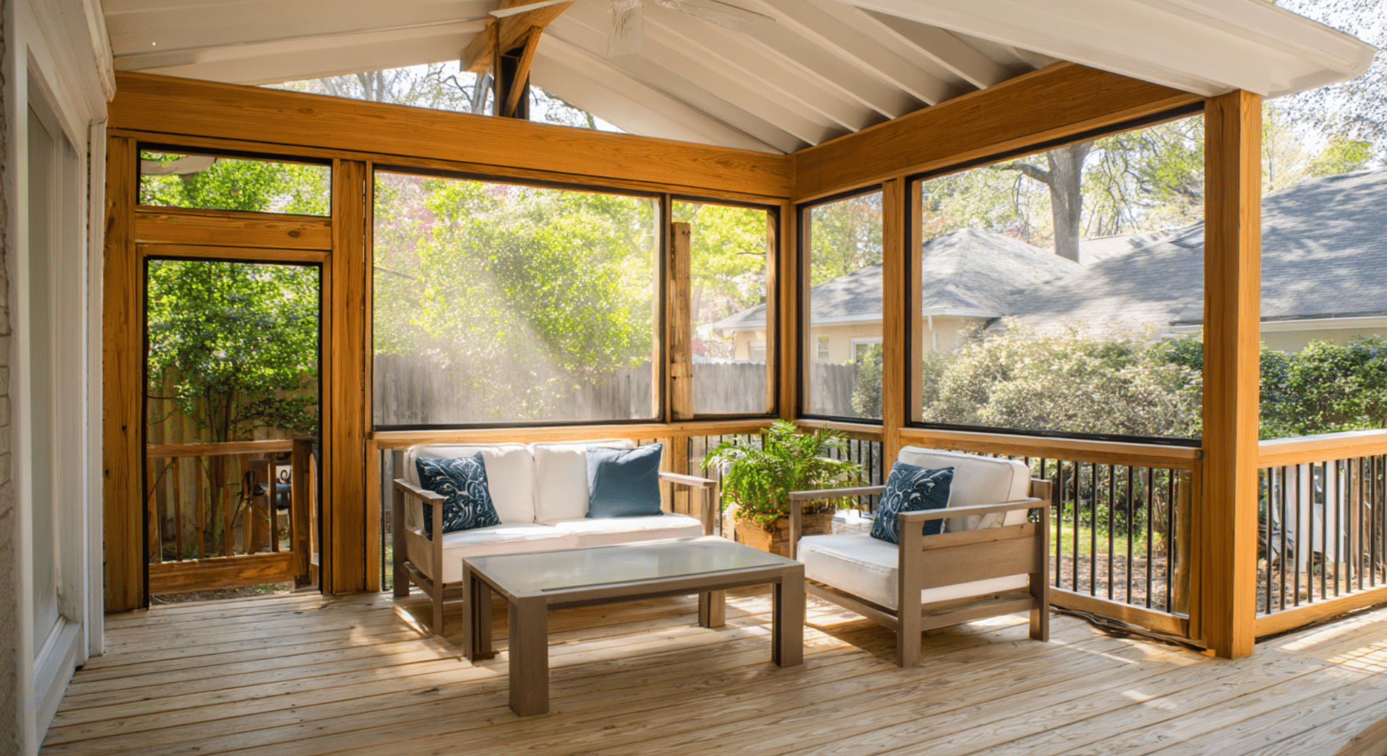 screen ready covered porch
