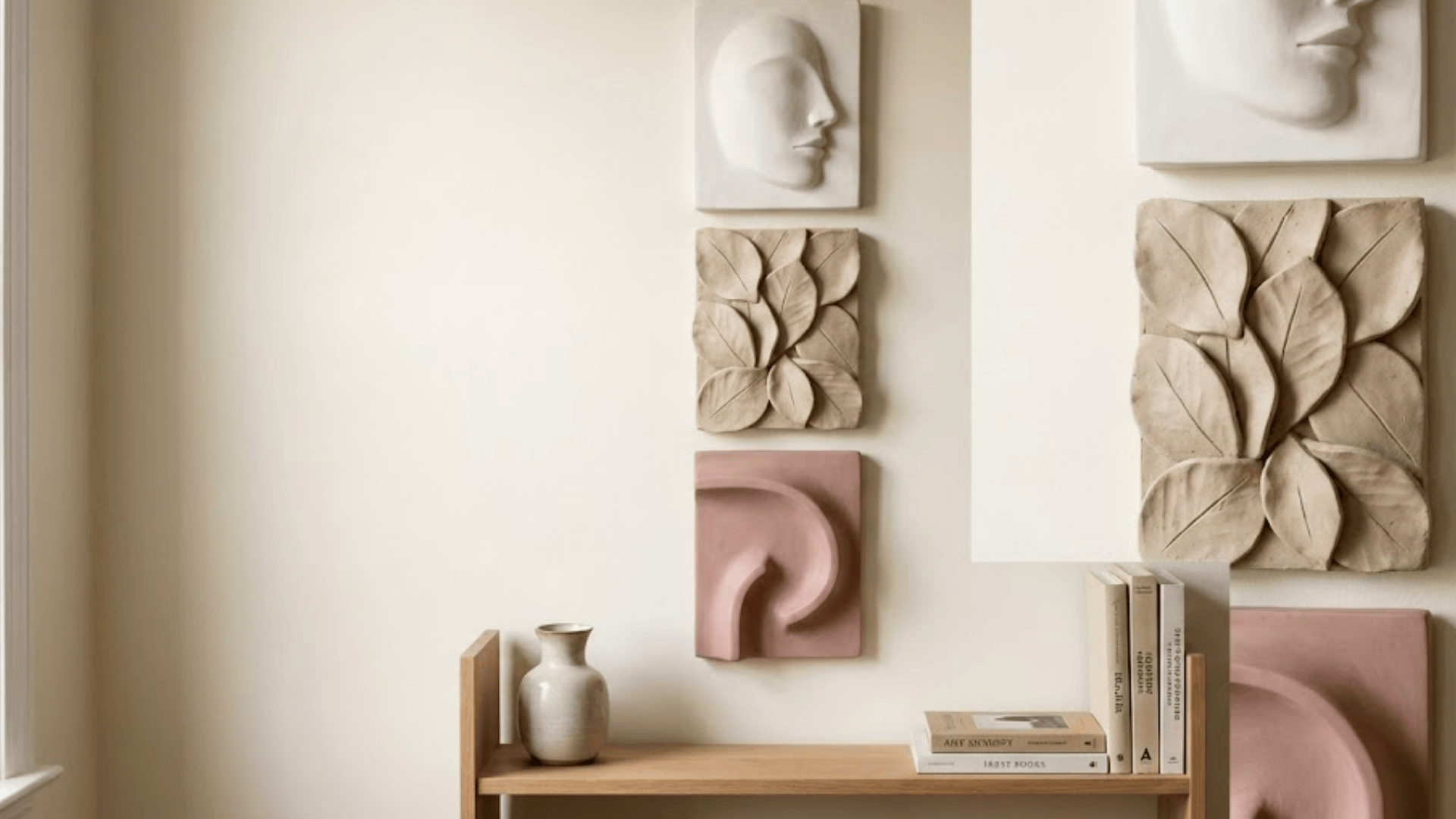 sculptural clay wall art