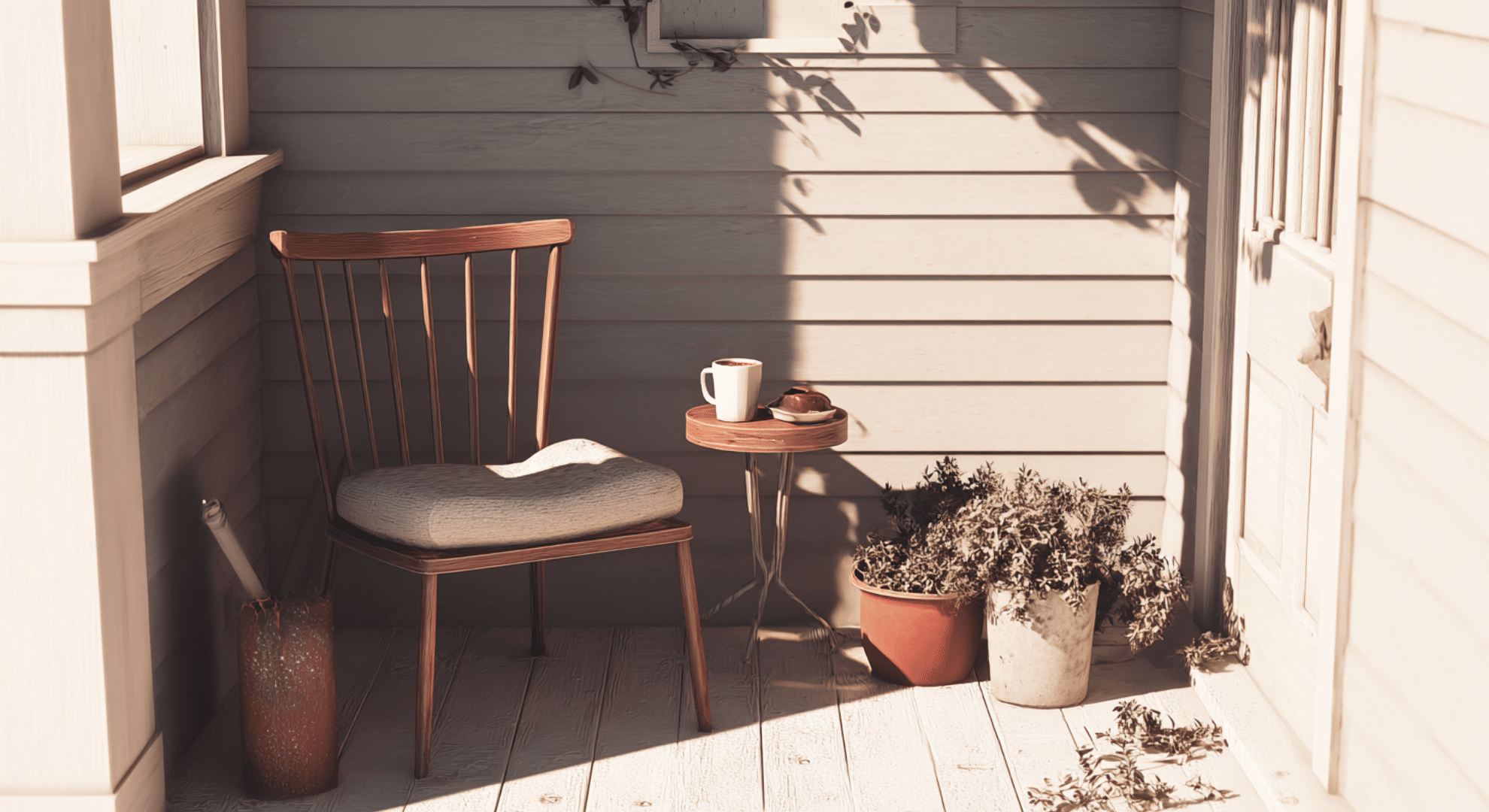 shaded coffee nook