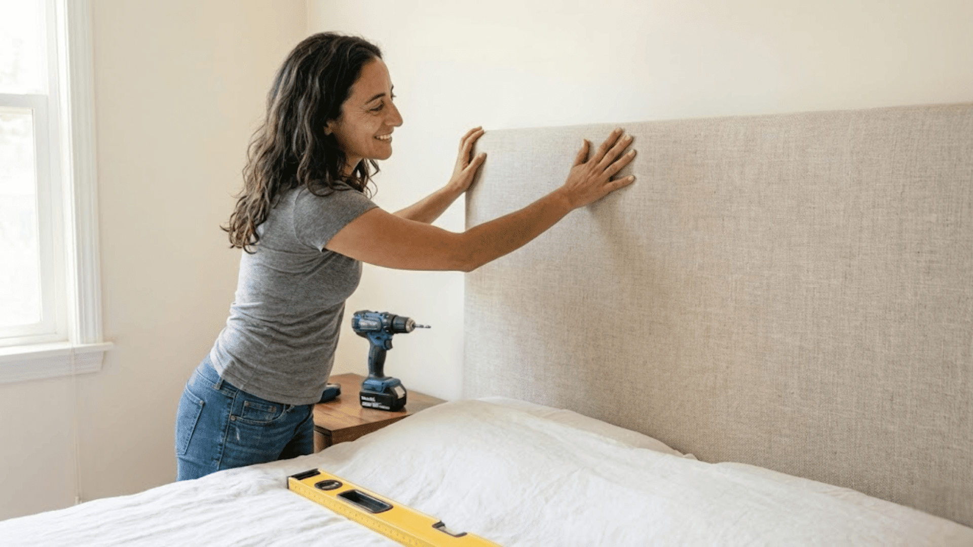 simple DIY headboard