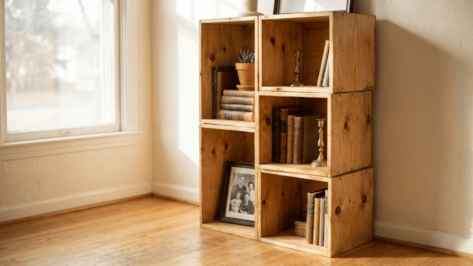 simple box shelves