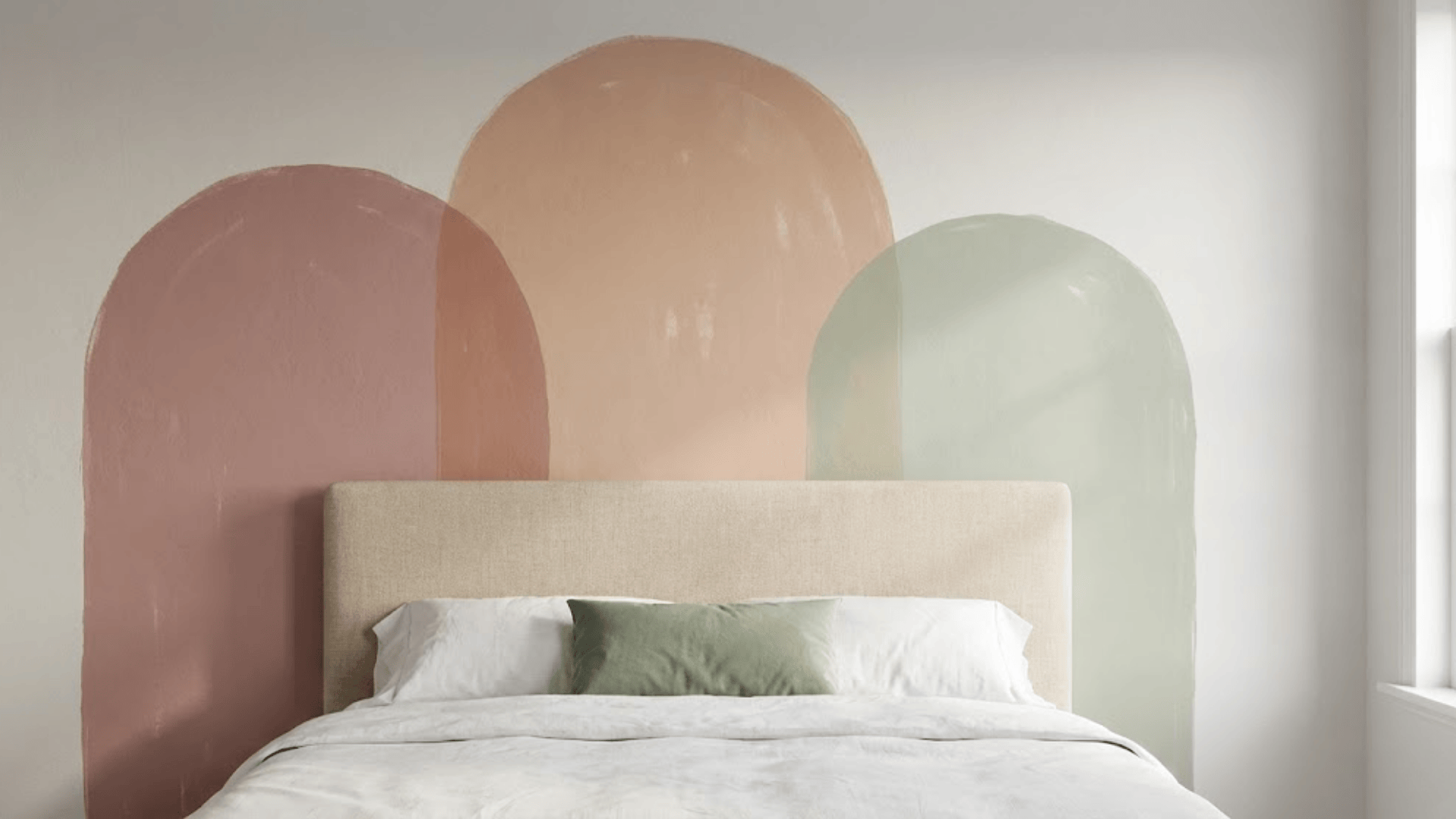 simple stenciled wall shapes
