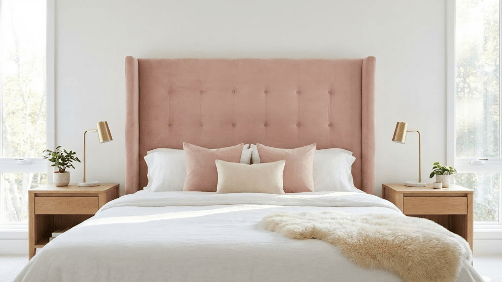 soft upholstered headboard for warmth