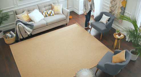 start with a plain base rug