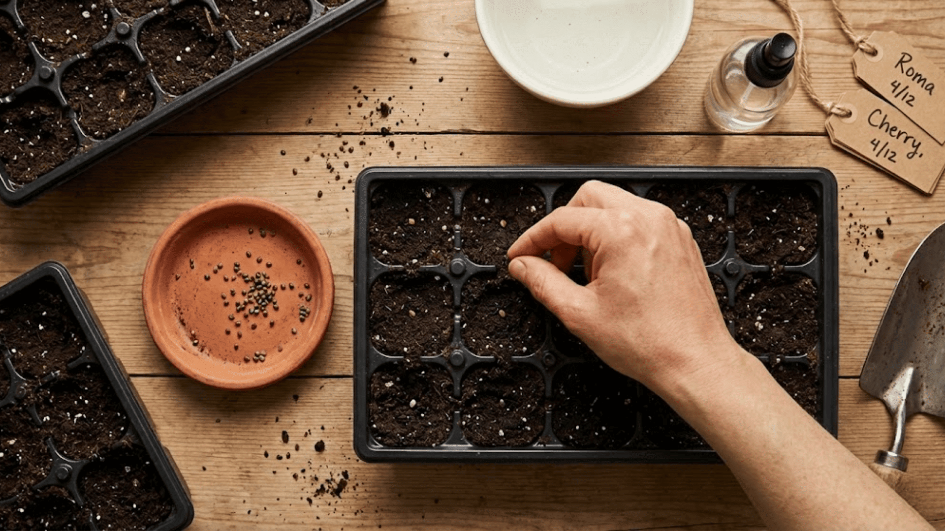 pare Seed Trays and Plant Seeds