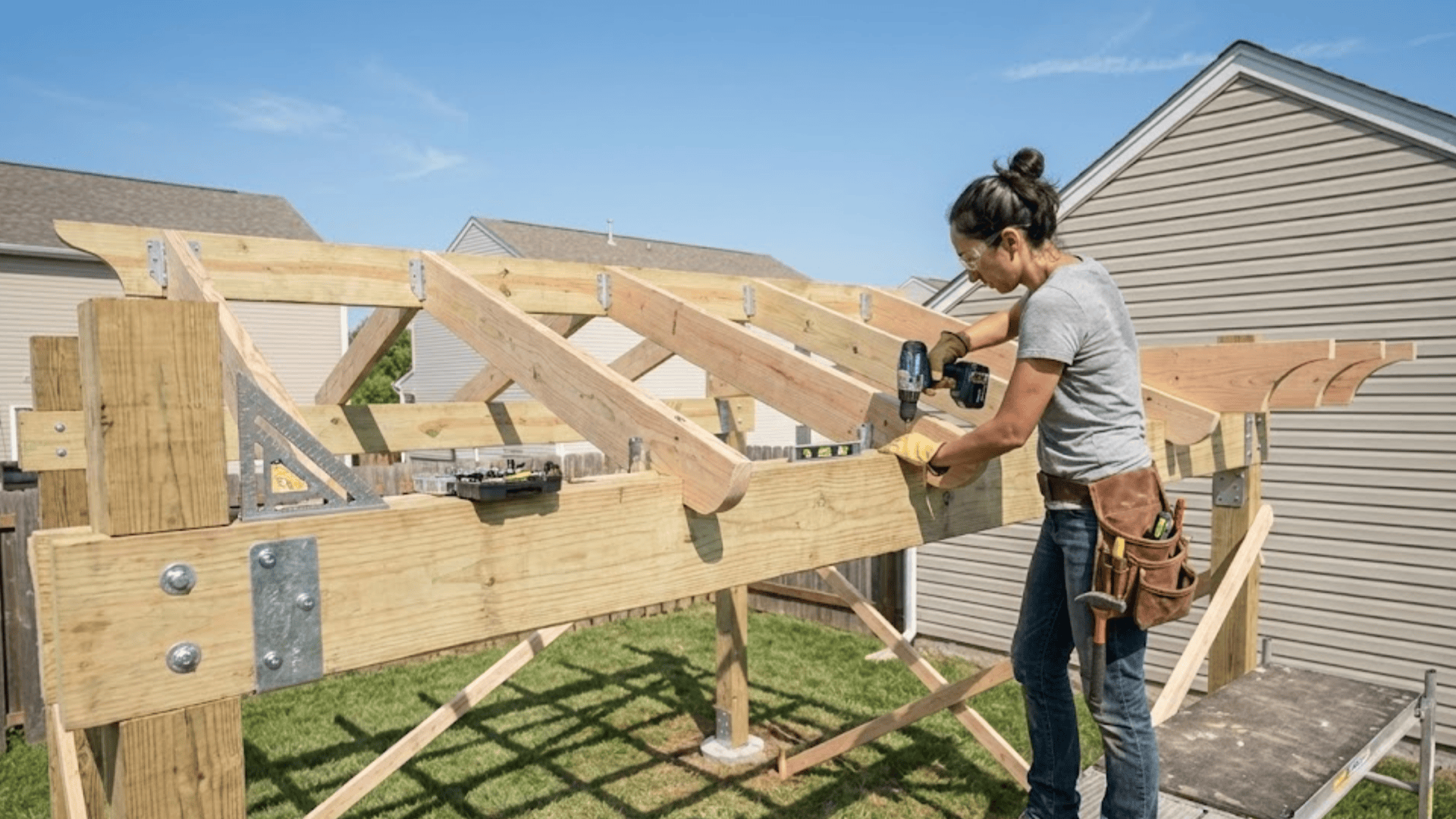 step 3 add rafters and create the roof structure