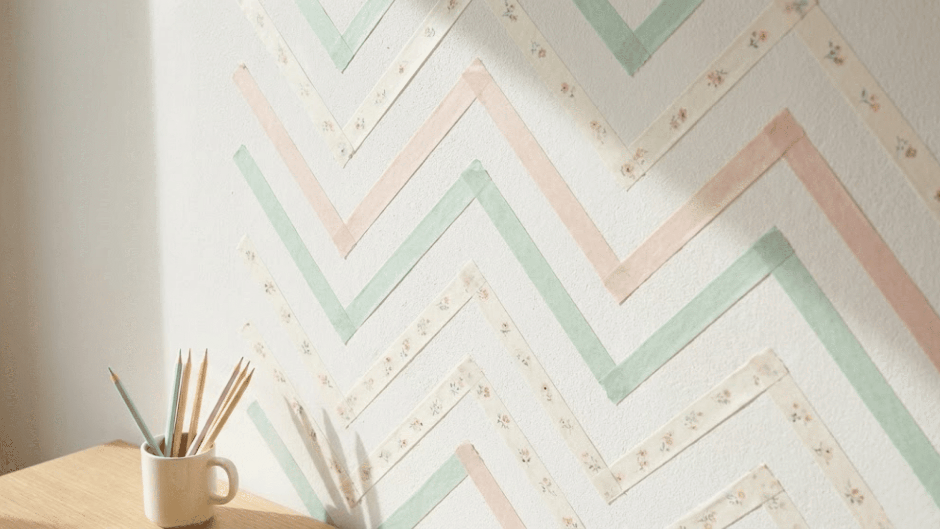 washi tape wall patterns