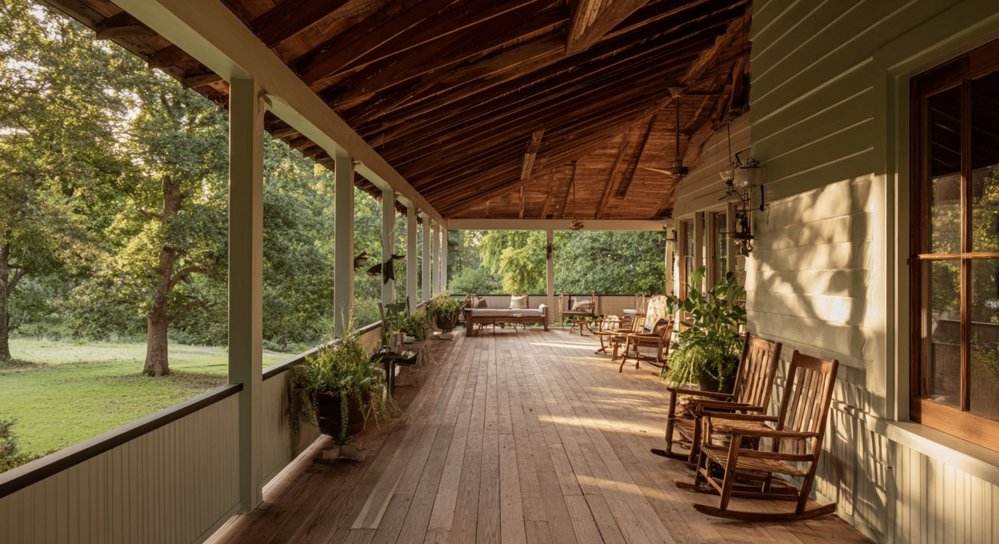 wraparound porch with continuous roof