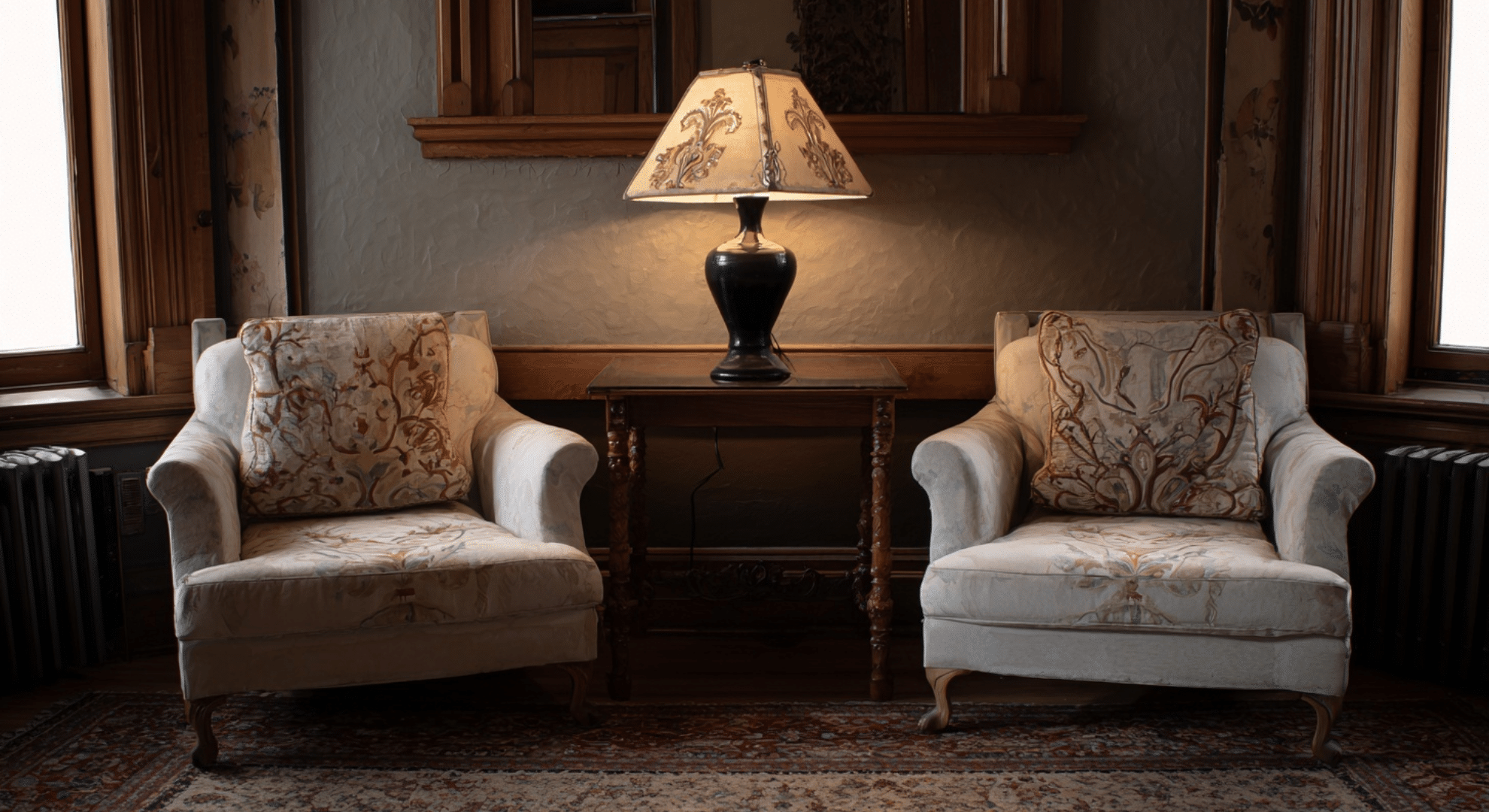 accent chairs placed in pairs for visual balance