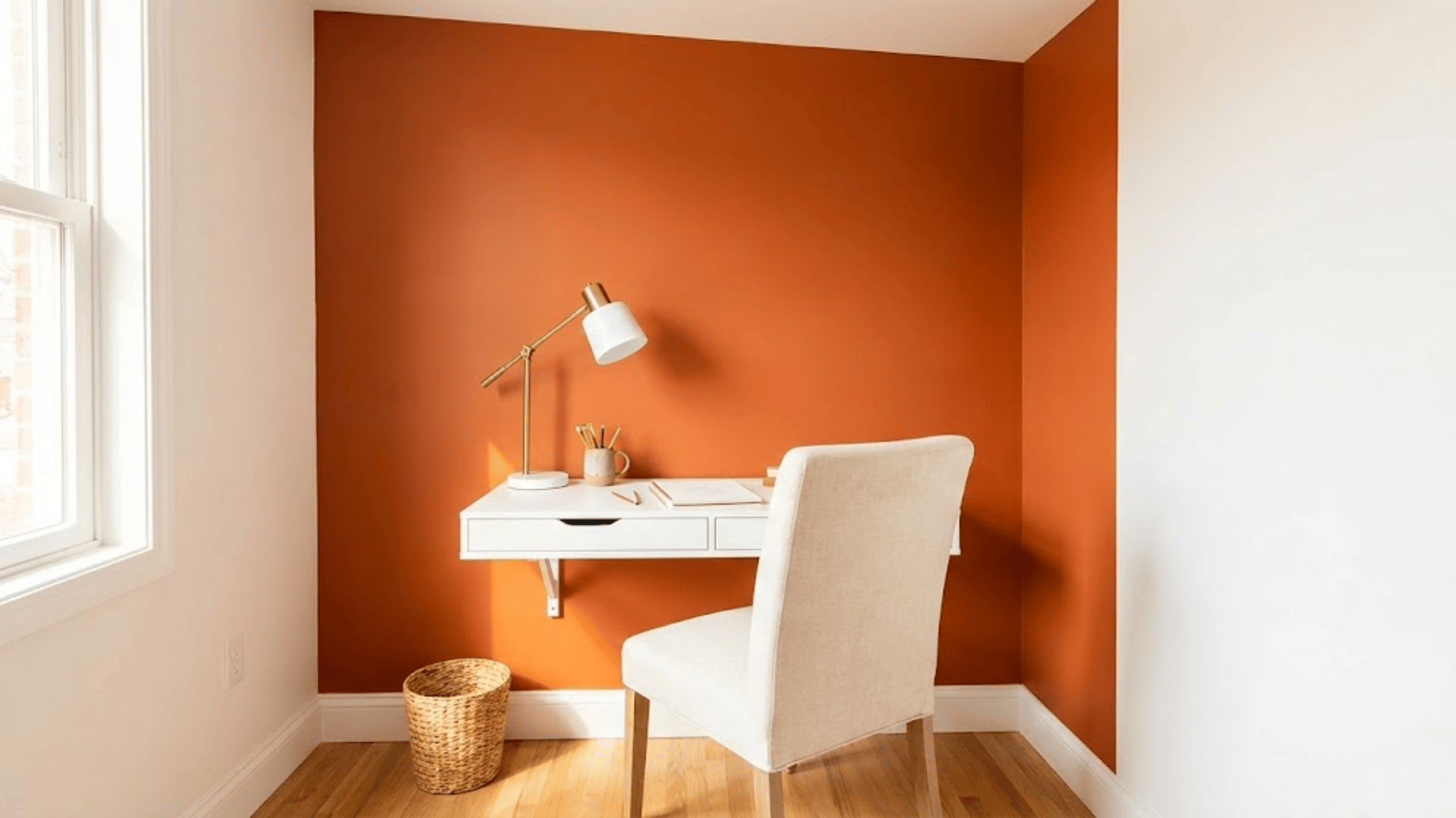 accent paint or wallpaper for creative energy
