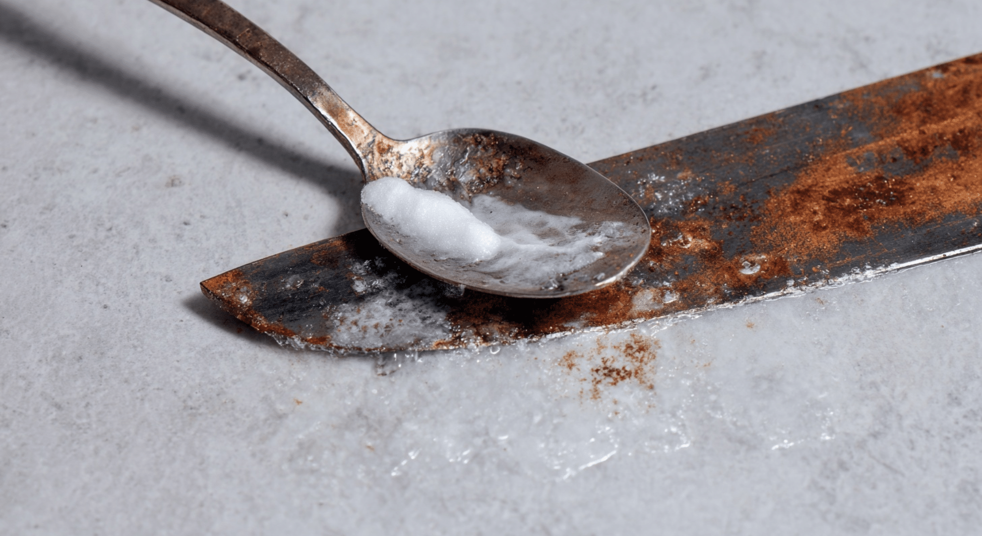baking soda paste for light rust