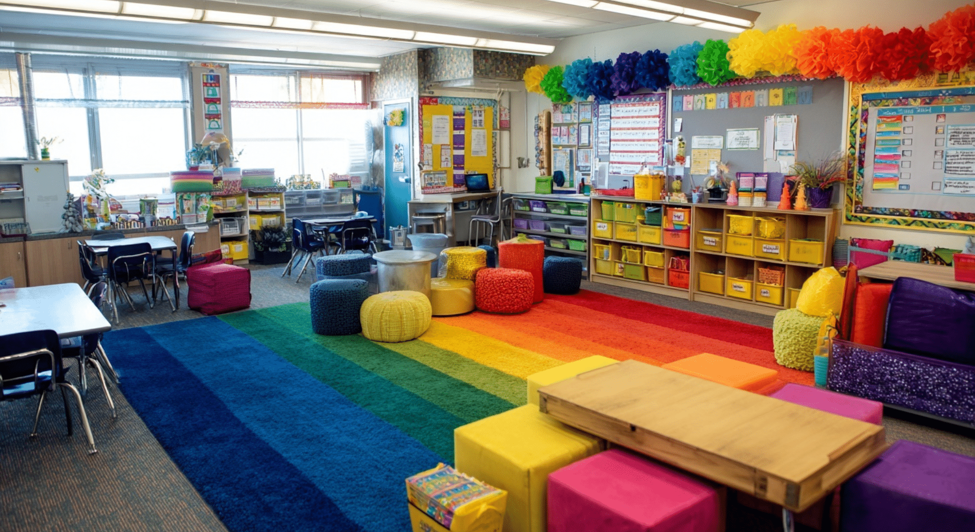 bright and colorful classroom themes