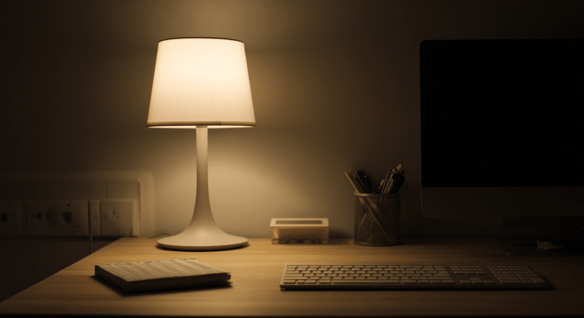 choose a desk lamp that adds warmth