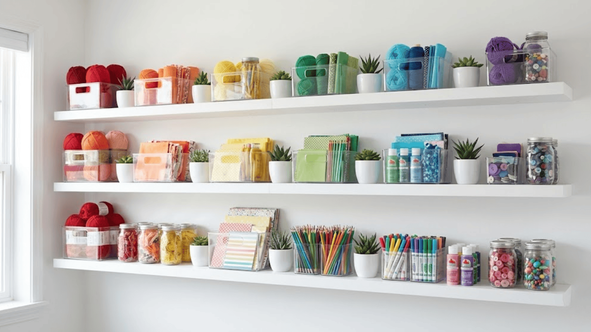 color coded storage for visual clarity