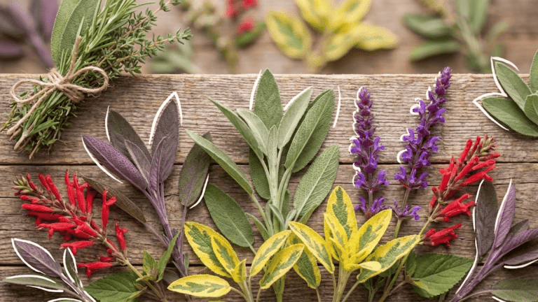 different types of sage plants