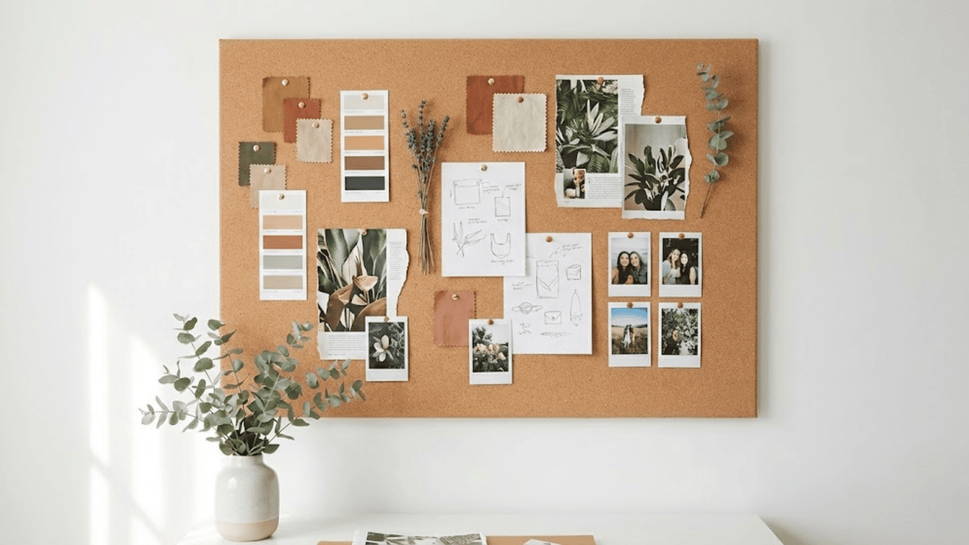 diy corkboard or inspiration wall