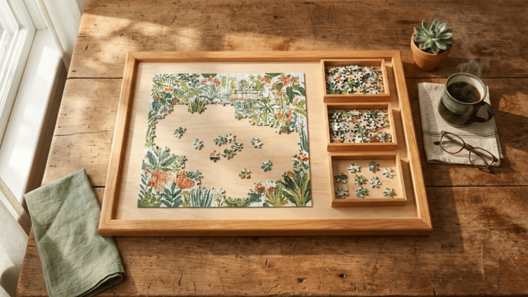 diy puzzle board for organized stress free puzzling