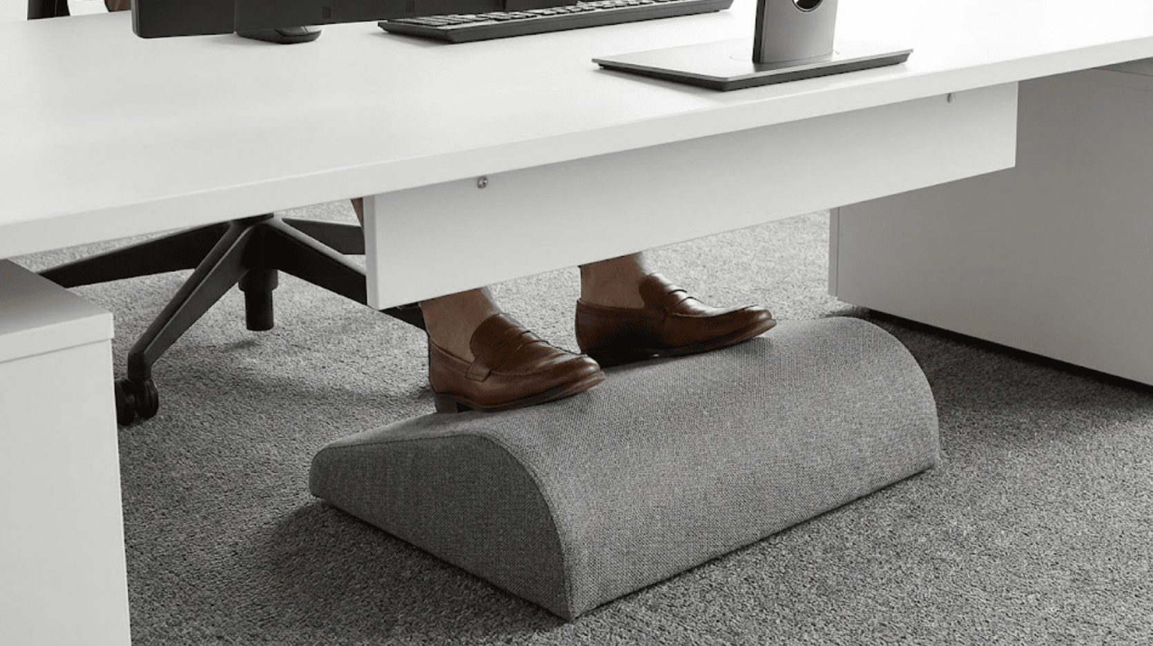 ergonomic footrests with fabric covers