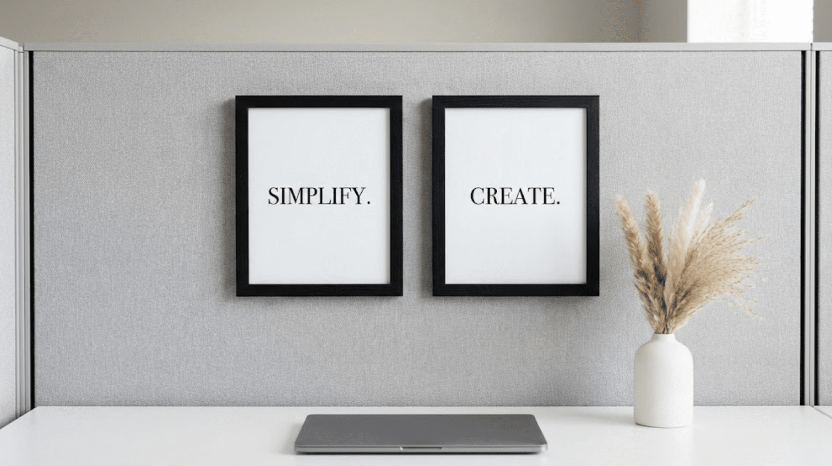 framed quotes or typography prints