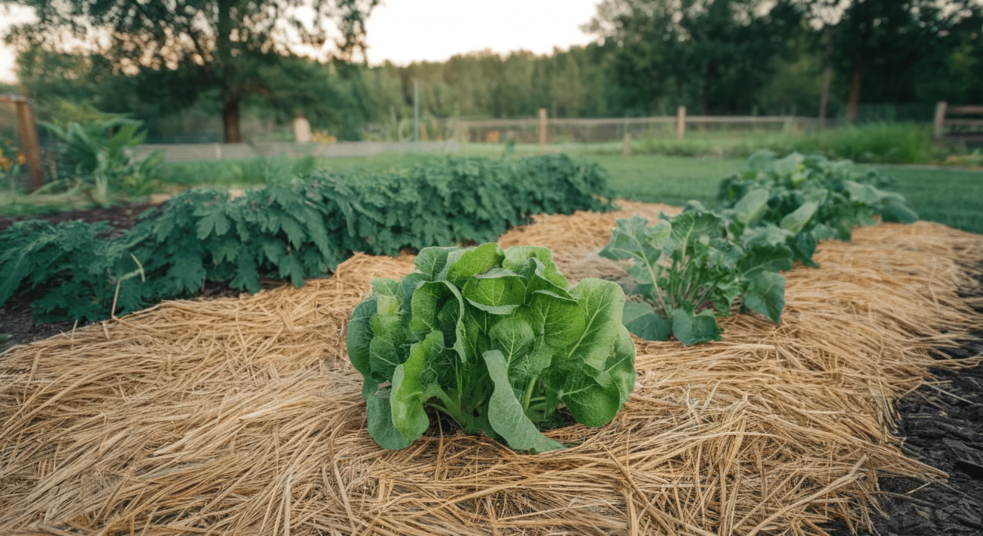 garden layout and mulching