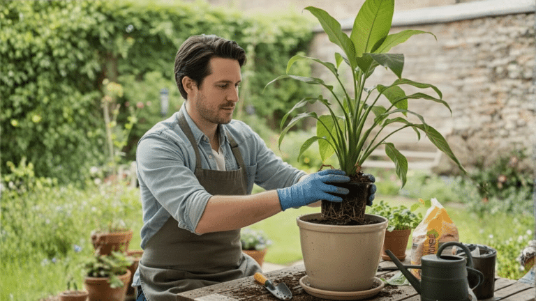 how to repot plants
