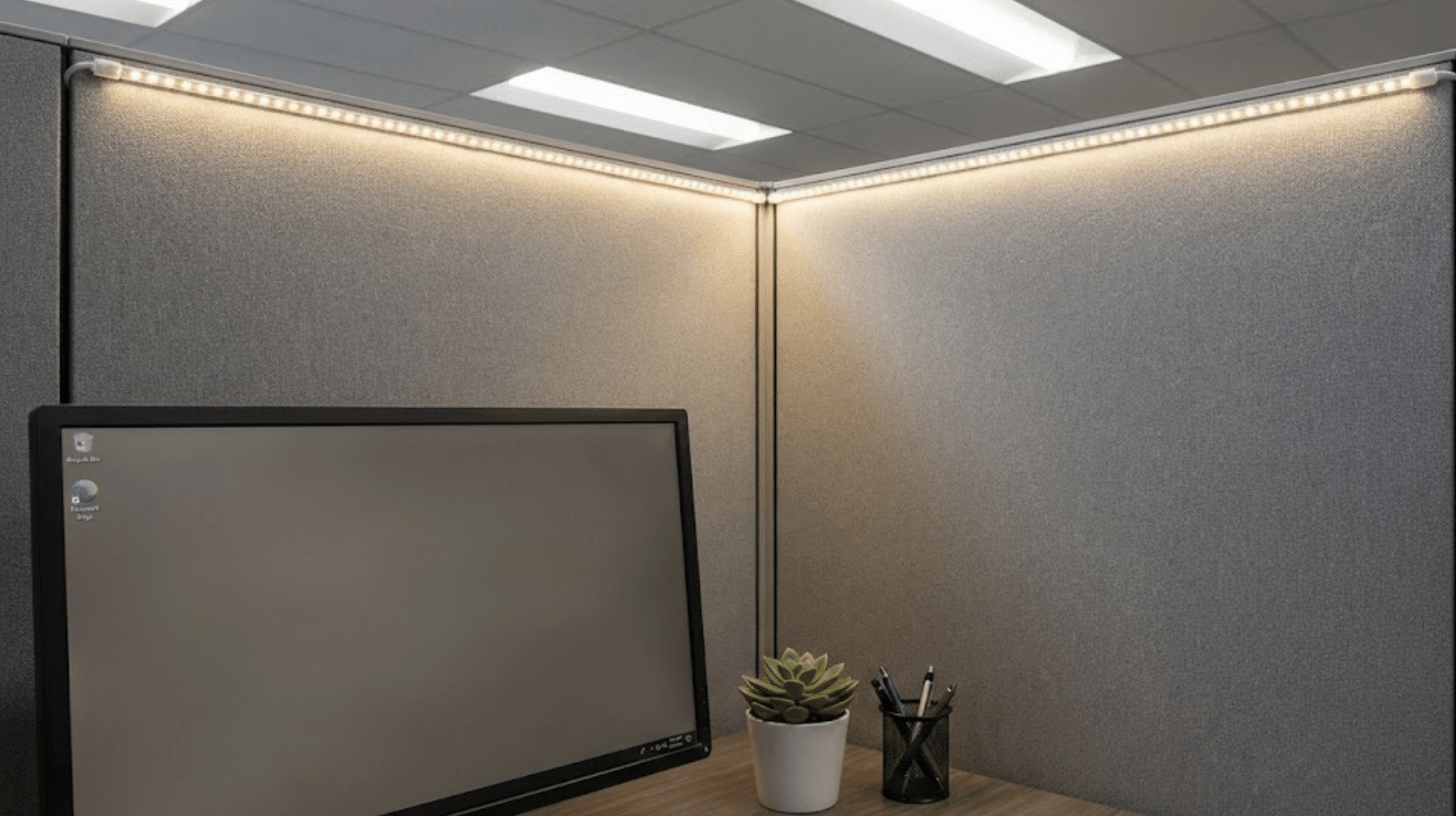 led light strips for cubicle edges