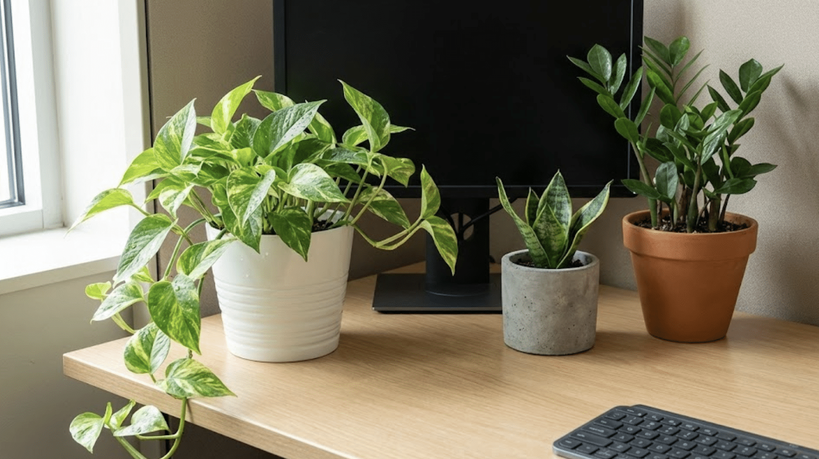 low maintenance desk plants