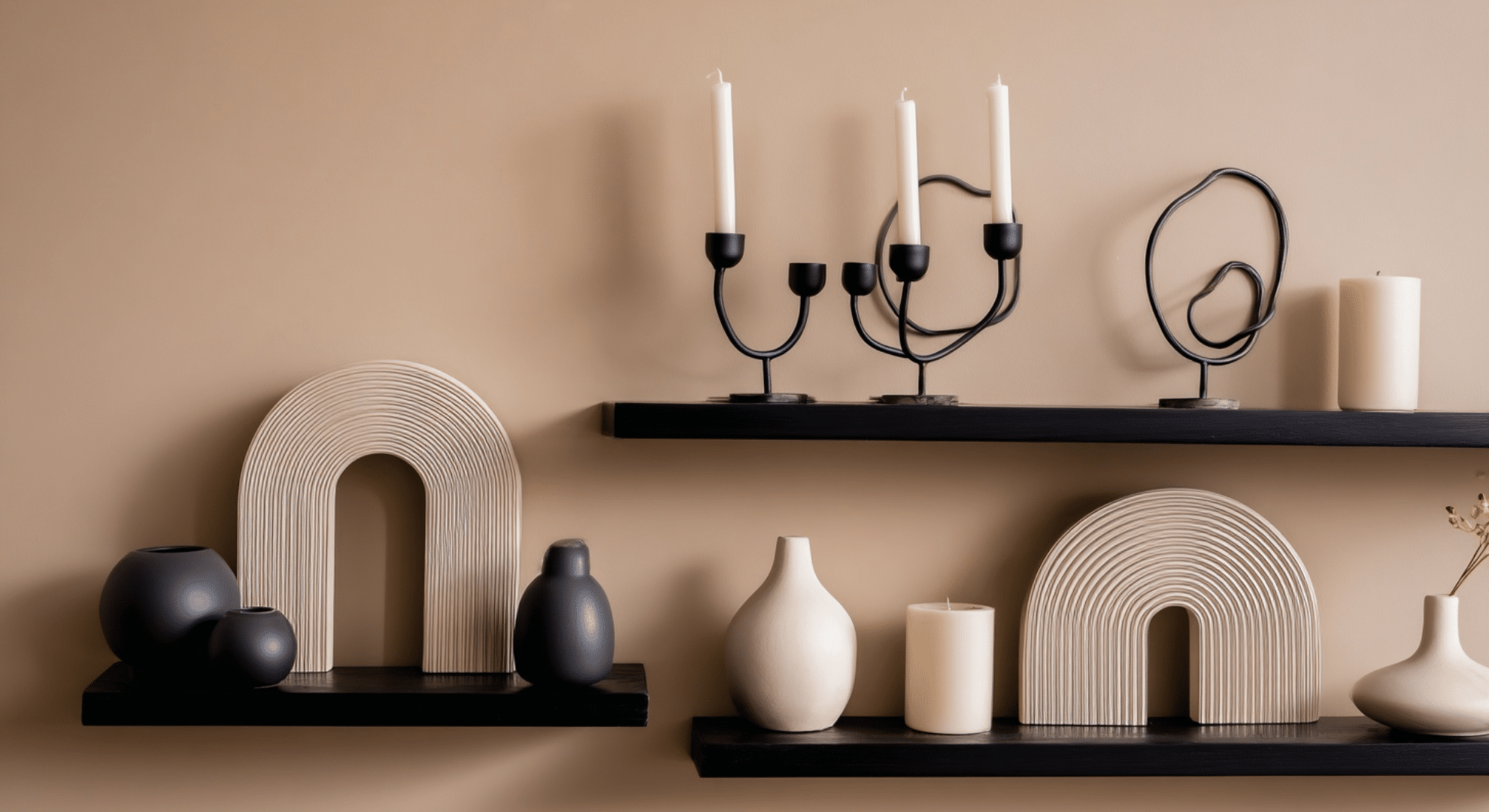 modern valentine decor with clean lines and simple shapes