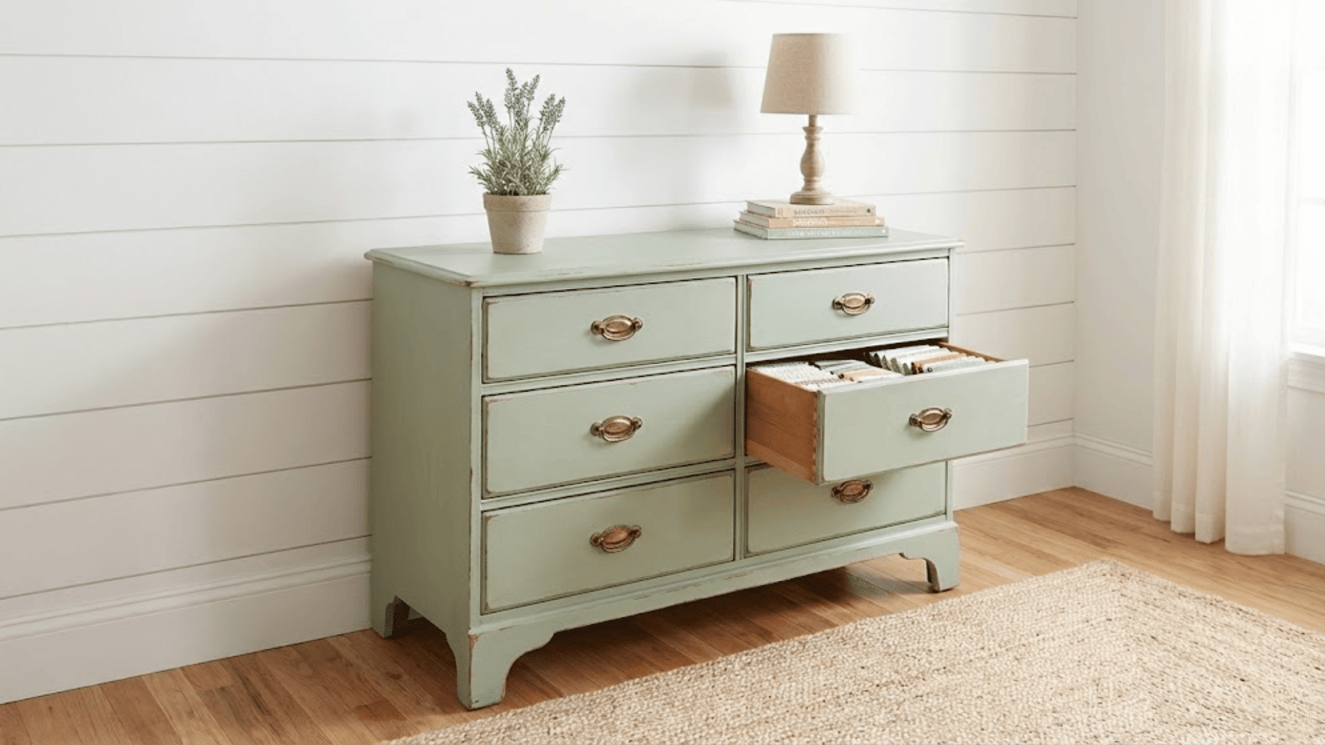 repurposed furniture for craft storage