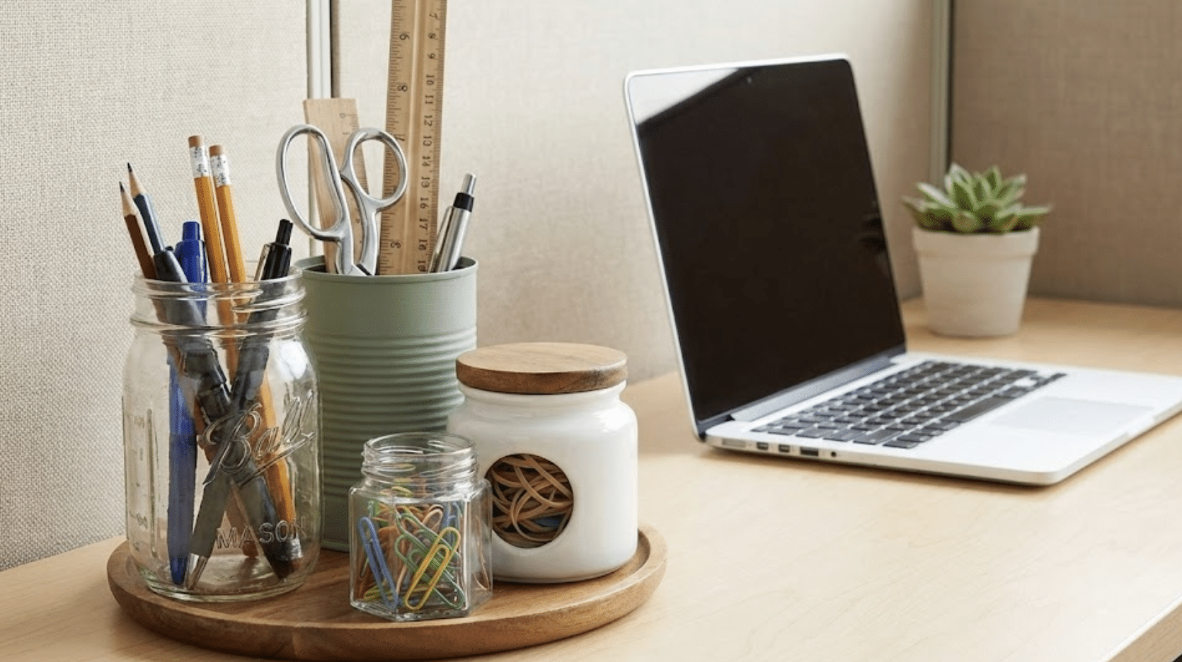 repurposed jars and containers as decor