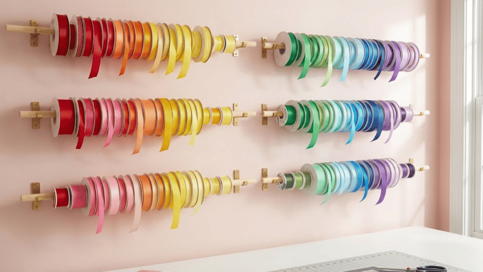 ribbon and thread wall organizers
