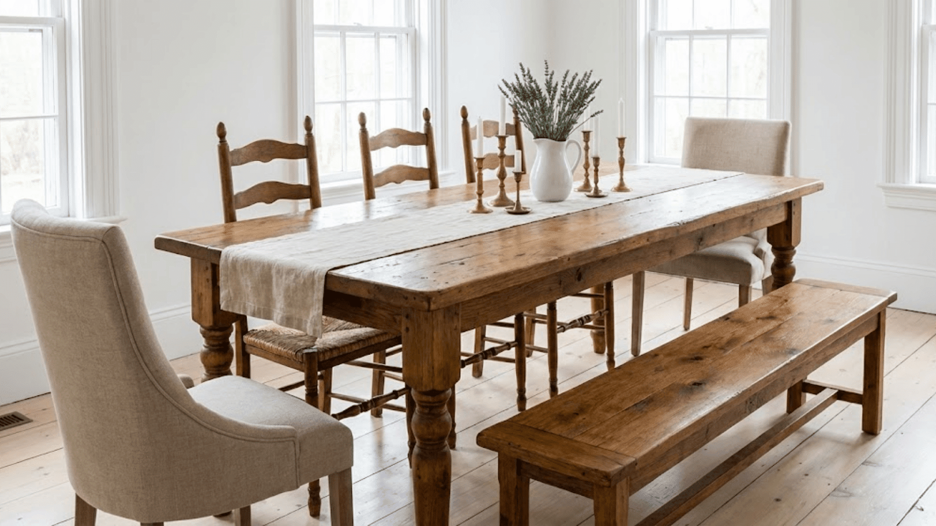 rustic farmhouse dining tables
