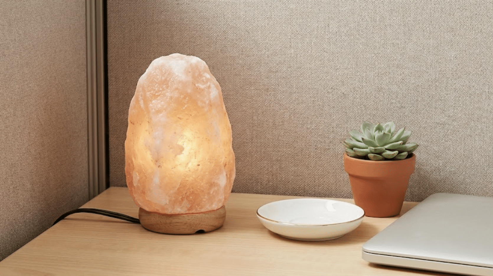 salt lamp or soft glow lamp