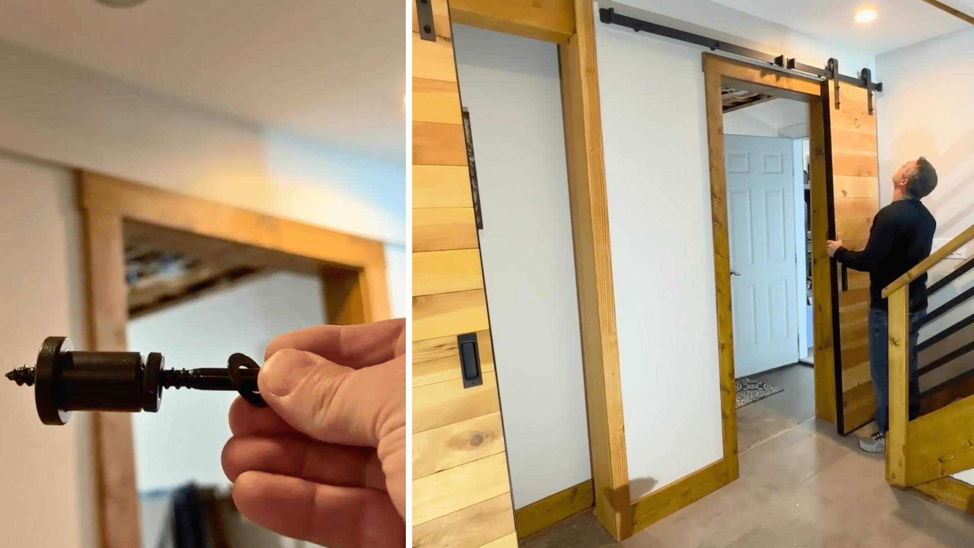 step 5 mount the track and hang your door
