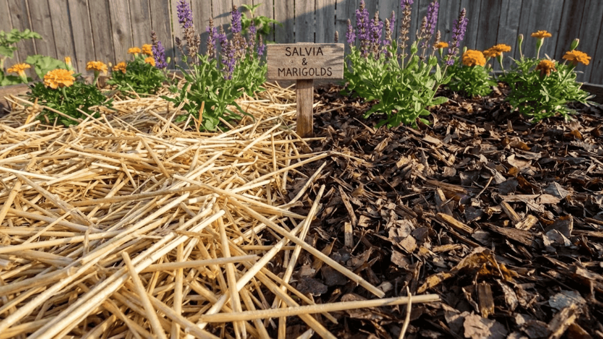 straw and leaf mulch