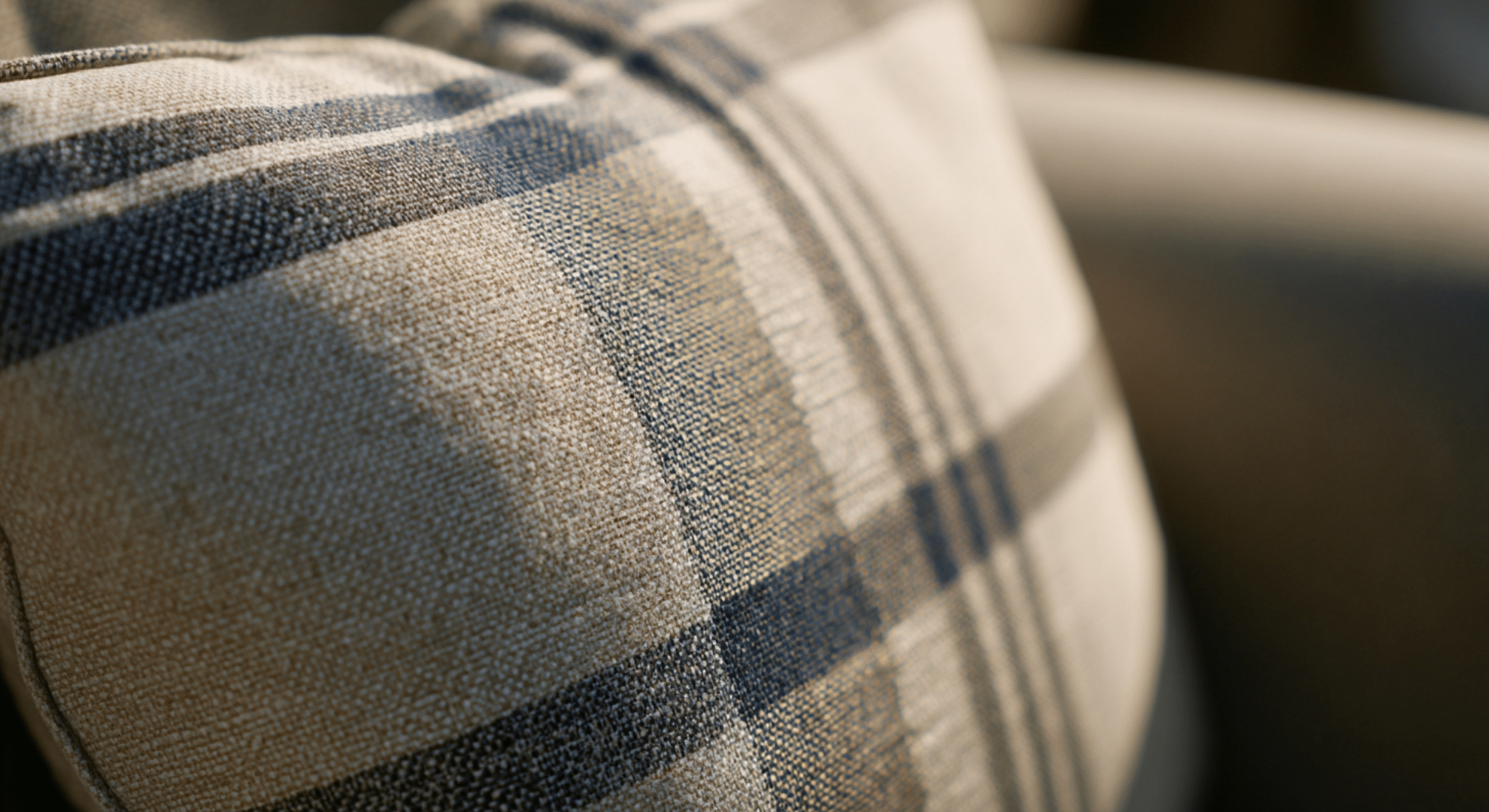 subtle stripes or plaids in upholstery