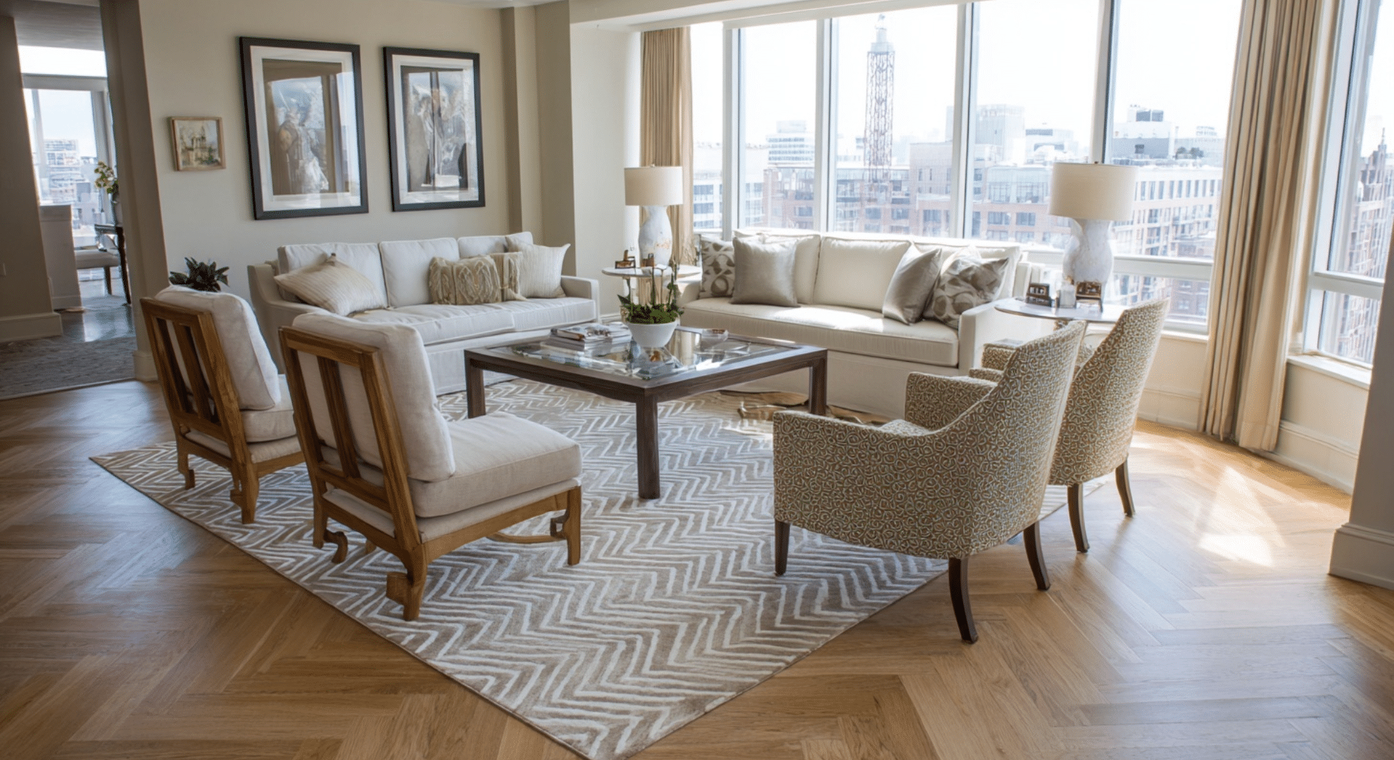 traditional area rugs used to anchor furniture