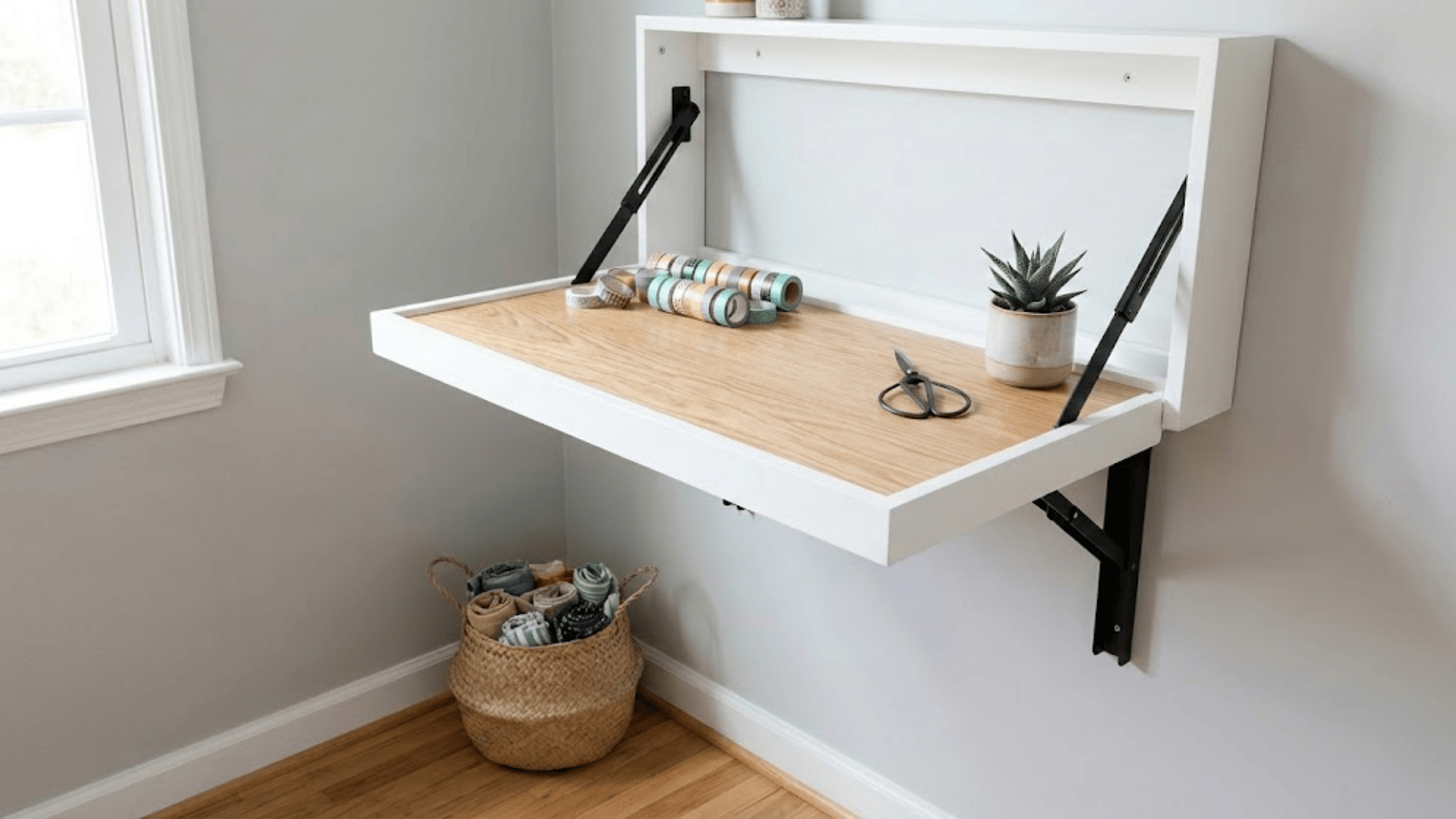 wall mounted fold Down craft table