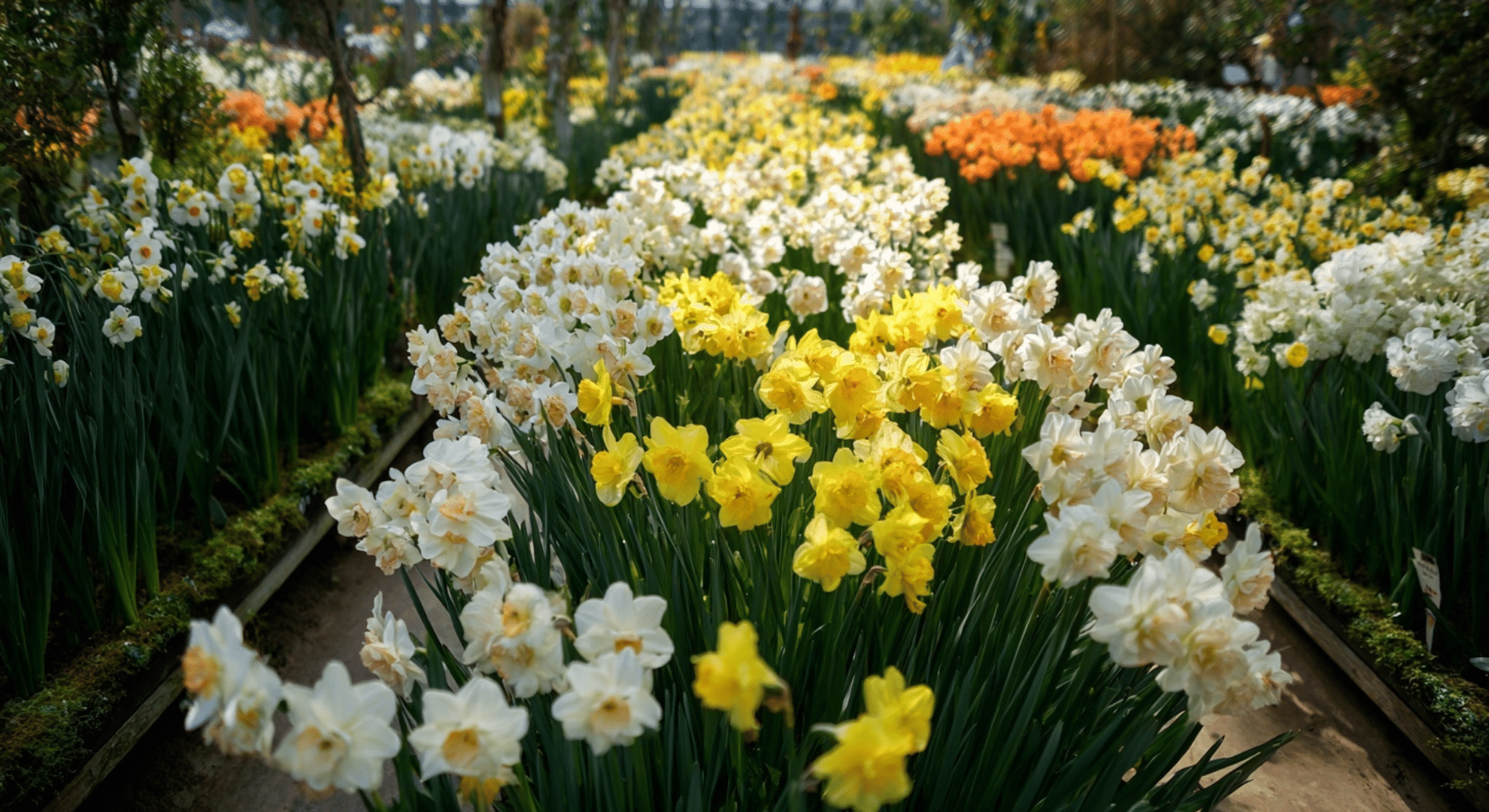 narcissus plant in full bloom in a garden