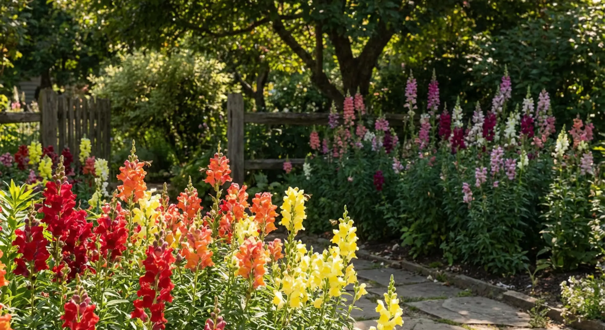 snapdragons thriving in different sun exposure conditions in garden