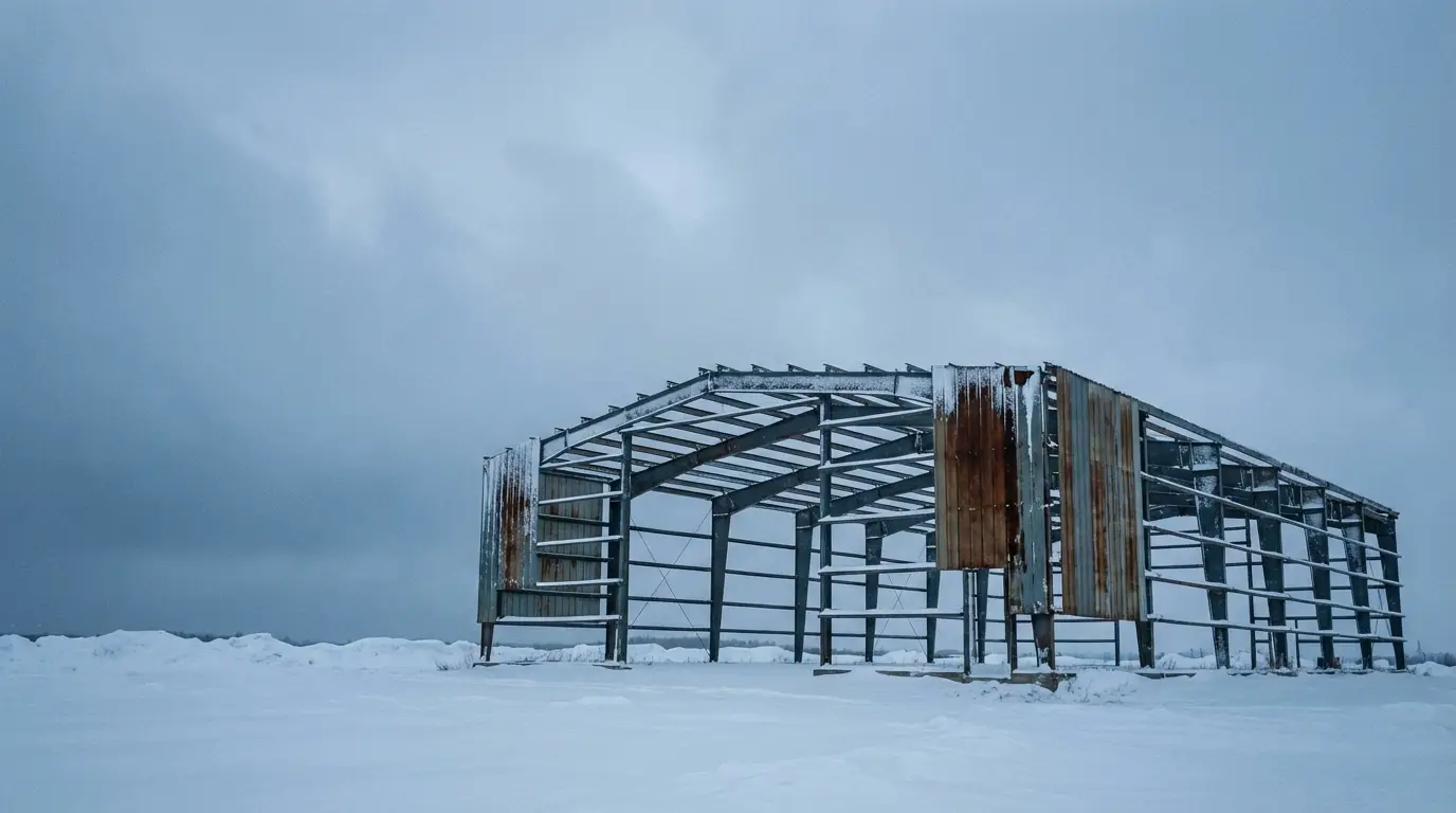 Large metal frame structure in snowy landscape . // add the space // //string continues To conform to blog guid tr //Environment tr // // // # Ensure maximum image quality // // // En tr //WhoOops It//tr En ,,,, My // // //// . // // My//// Op . Stre . Ms Ensure // Magic . . tr . . . . . . . // // {Magic// // . . //. . . . . . .