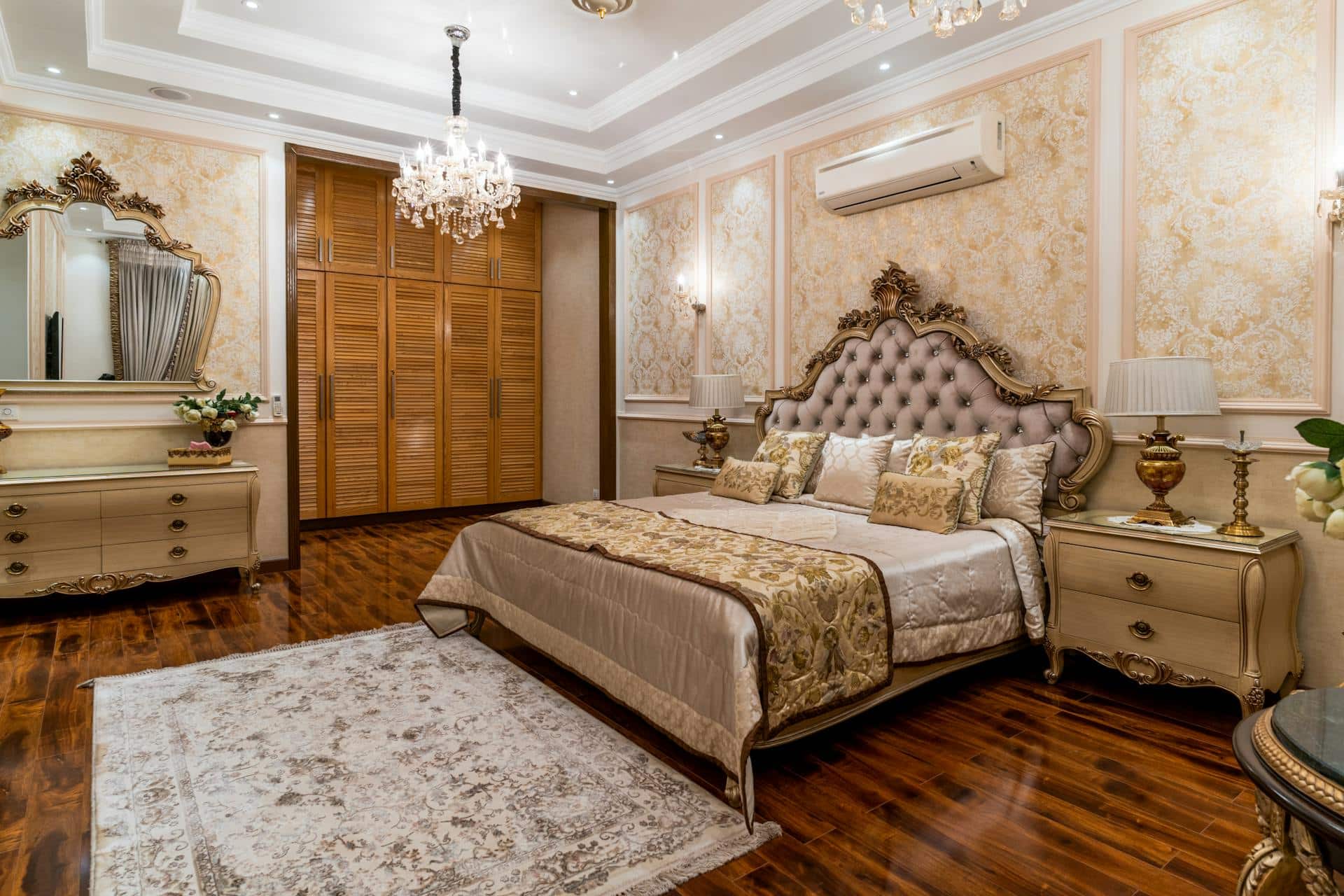 How a Wooden Armoire Adds Storage and Character to a Bedroom