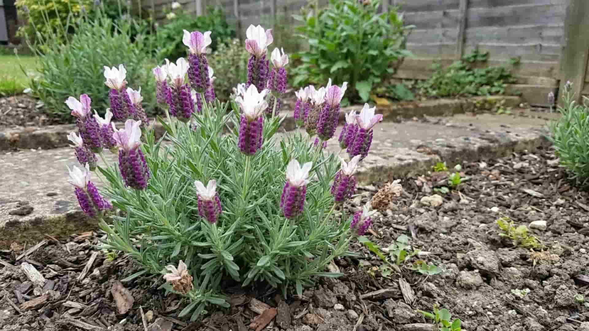 ballerina lavender dense purple spikes topped with bracts that flush pink with age