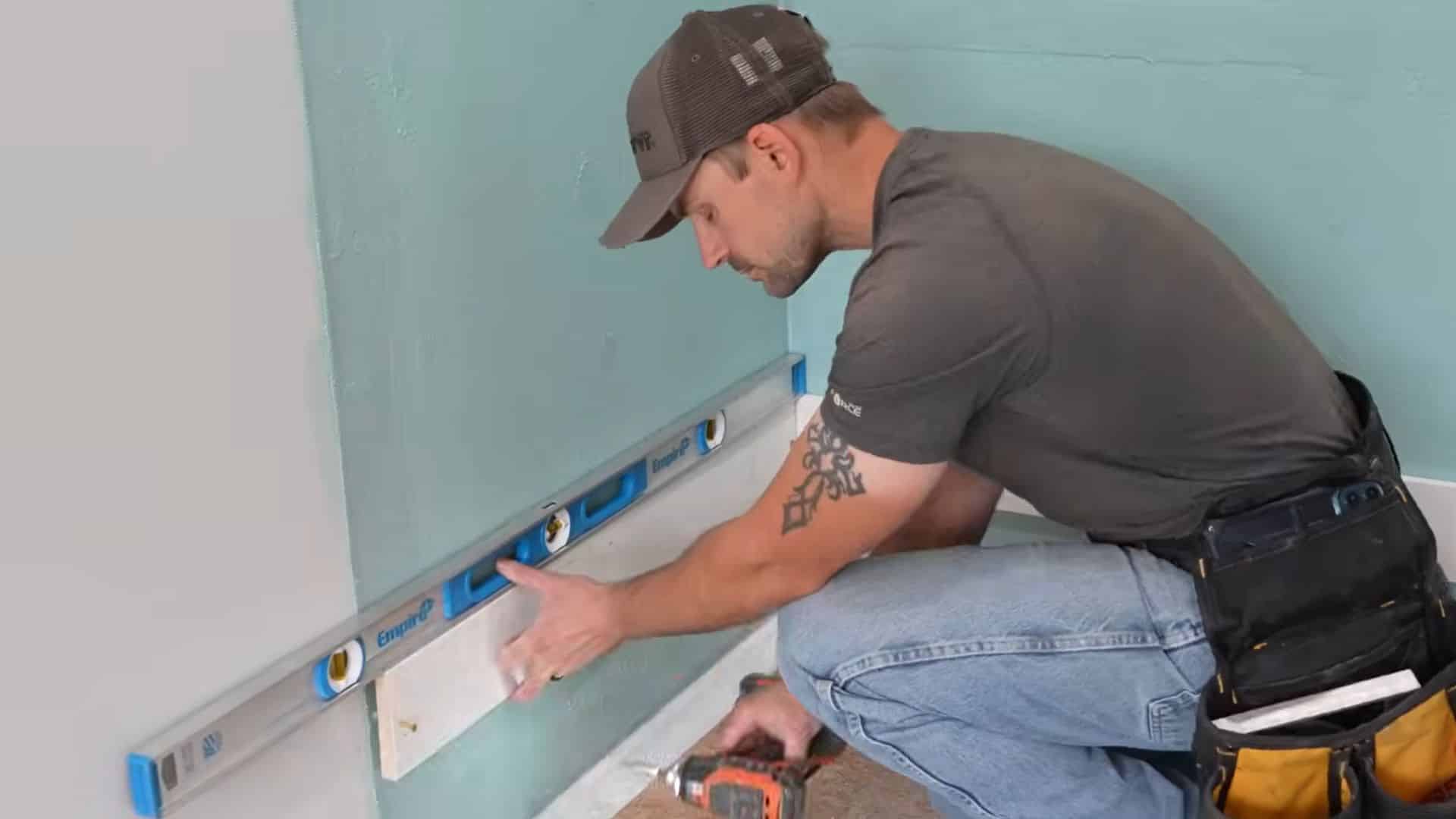 install ledger boards on all the three walls