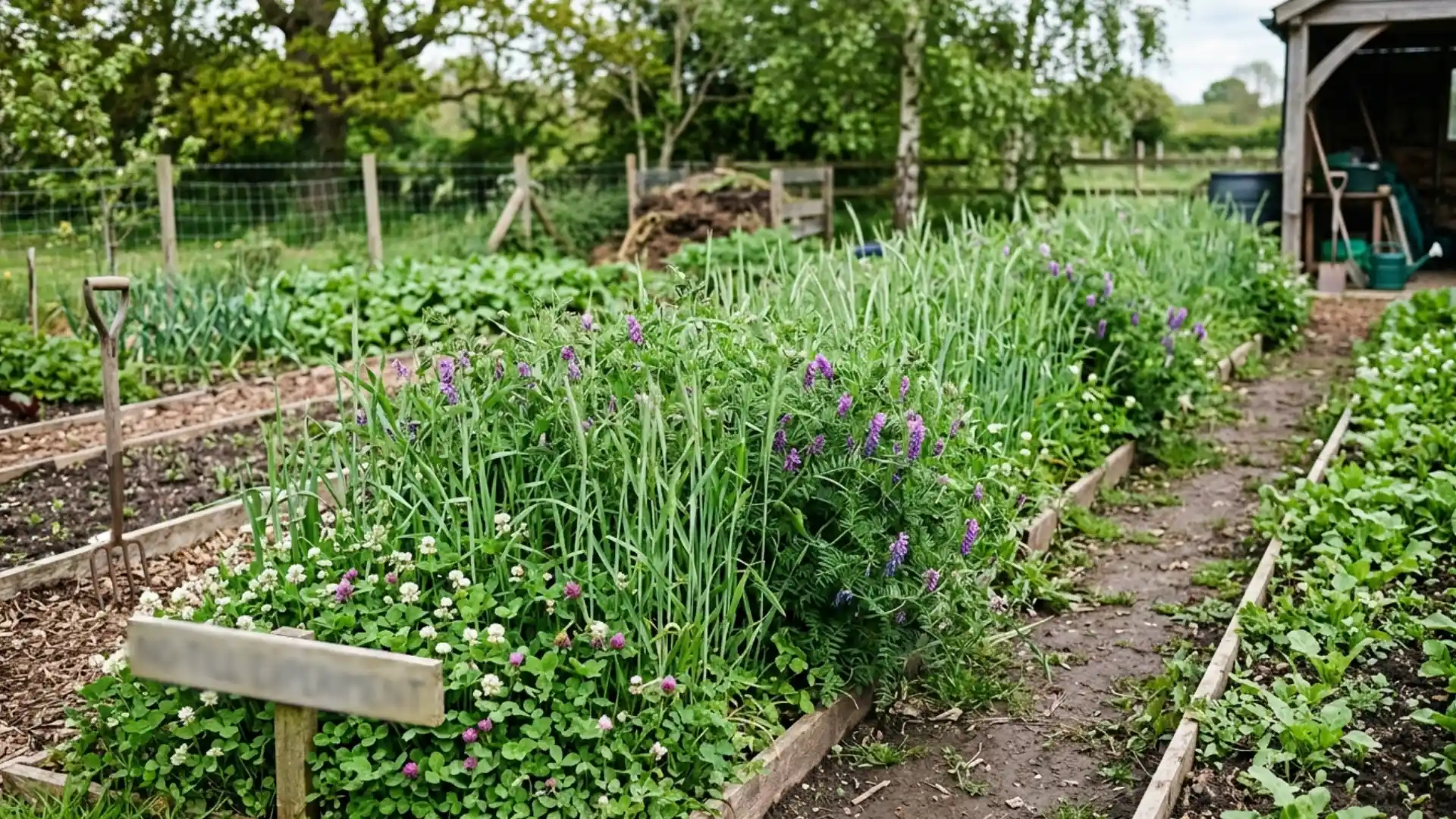 lush vegetable garden featuring an array of plants, highlighting the abundance of fresh produce growing in the soil