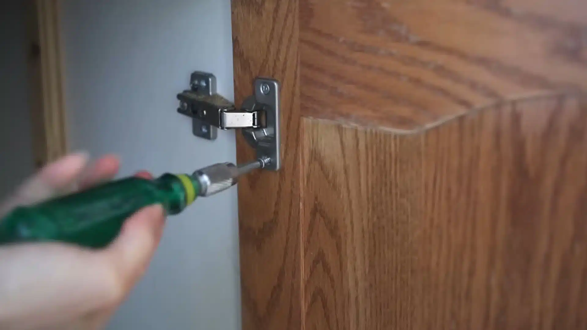 remove and label the cabinet doors