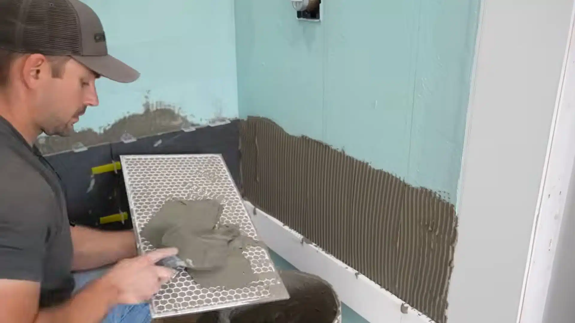 tile the side walls and maintain straight edges