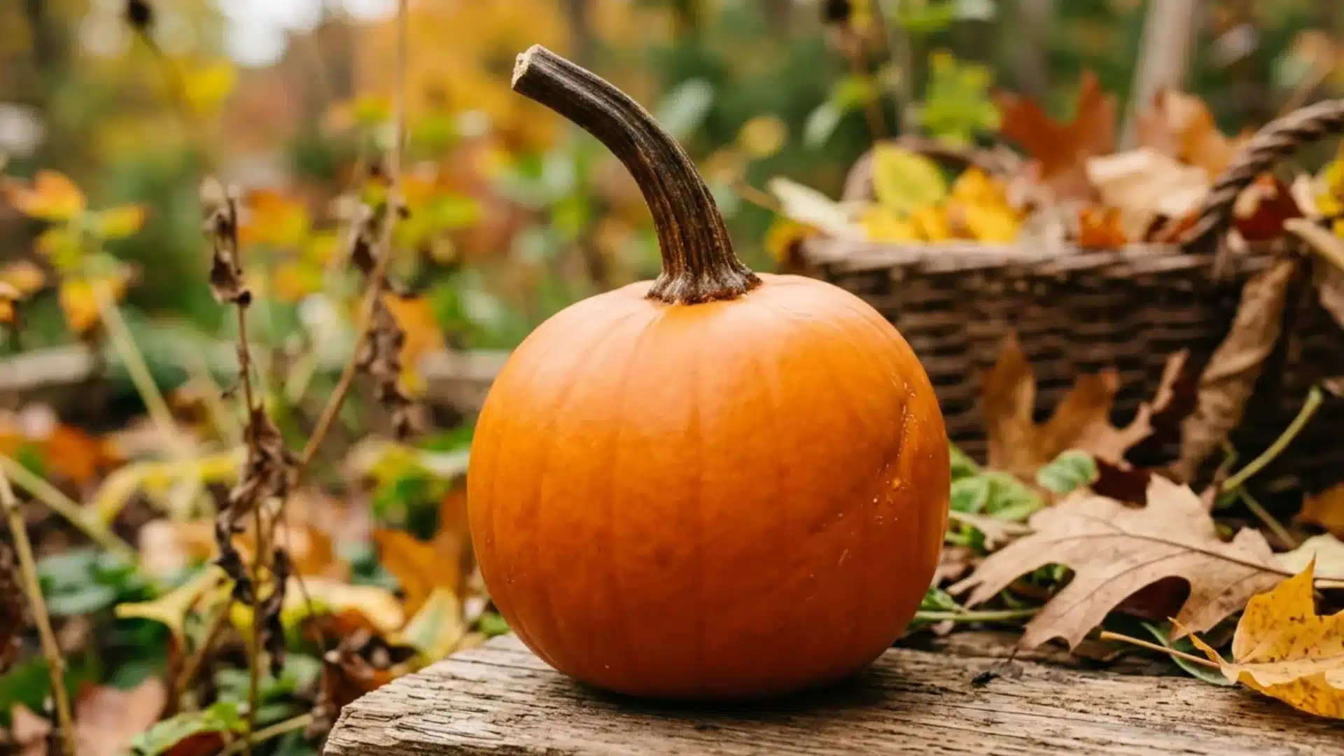small compact orange baby pam pumpkin close up